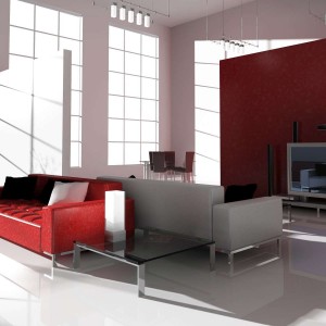 Incredible Interior Elegant Interior Home Designs Red White Theme Upholstery Sofa And Square Glass Counter Of Low Table Chrome Legs Style Decorated Wall Unit  Pertaining To Interior Designs For Homes - www.expofacto.co